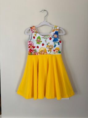 Handmade in America vintage nostalgic Strawberry Shortcake summer dress toddler